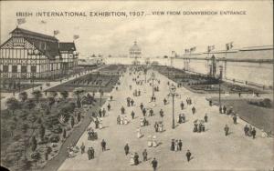 Irish International Exhibition Dublin 1907 From Donnybrook Entrance Postcard