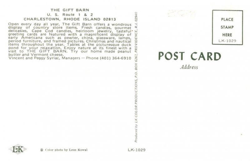 Rhode Island  Charlestown  The Gift Barn