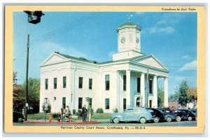 c1960 Harrison County Court House Exterior Building Cynthiana Kentucky Postcard