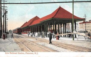 Paterson New Jersey Erie Railroad Station Vintage Postcard AA2415