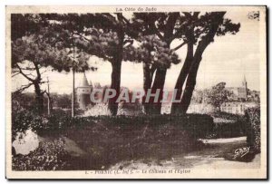 Old Postcard Pornic (L inf) Le Chateau st Church