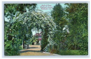 Vintage Arch Of Roses Highland Avenue Redlands, Cal. Postcard P28E