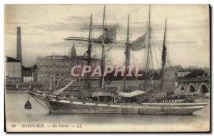 Postcard Old Boat Sailboat A sailboat Bordeaux