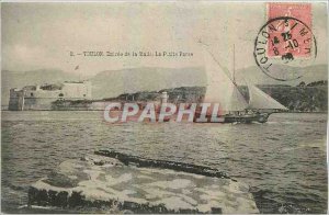 Old Postcard Toulon Entree de la Rade Little Boat Pass