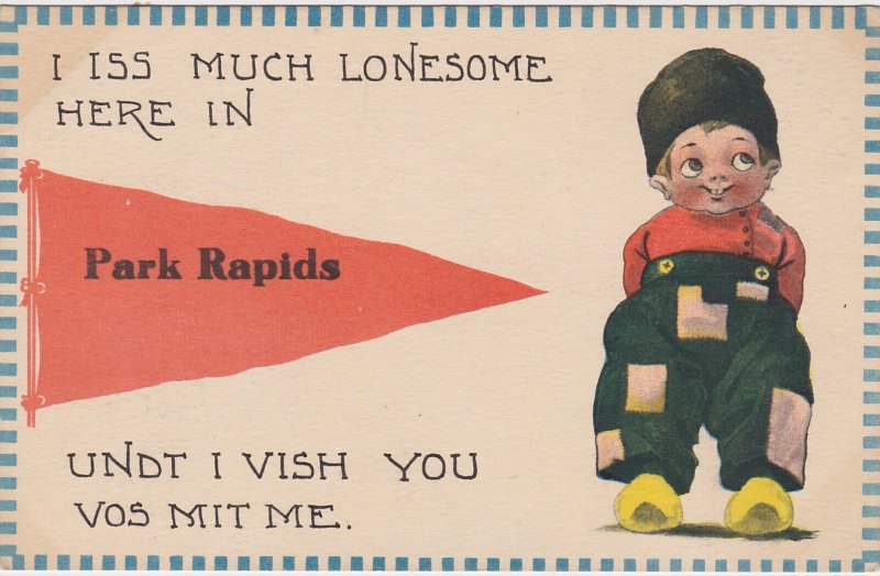 Minnesota Park Rapids Dutch Boy 1913 Pennant