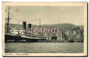 Postcard Old Genoa Ponte dei Mille