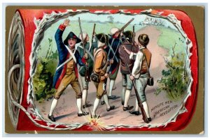 c1910's Minute Men American Revolution Embossed Tuck's Posted Antique Postcard