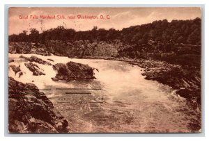 Great Falls of the Potomac Washington DC Sepia DB Postcard R28