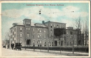 View of Lutheran Hospital, Fort Wayne IN c1920 Vintage Postcard W30