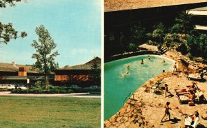 Vintage Postcard Talisman Motor Inn Rooms Swimming Pool Ottawa Ontario Canada