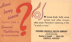 J47/ Louisville Kentucky Postcard c1940s Packard Motor Company Dealer 141