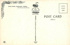 Marathon Florida 1960s Postcard Davis Docks Boats