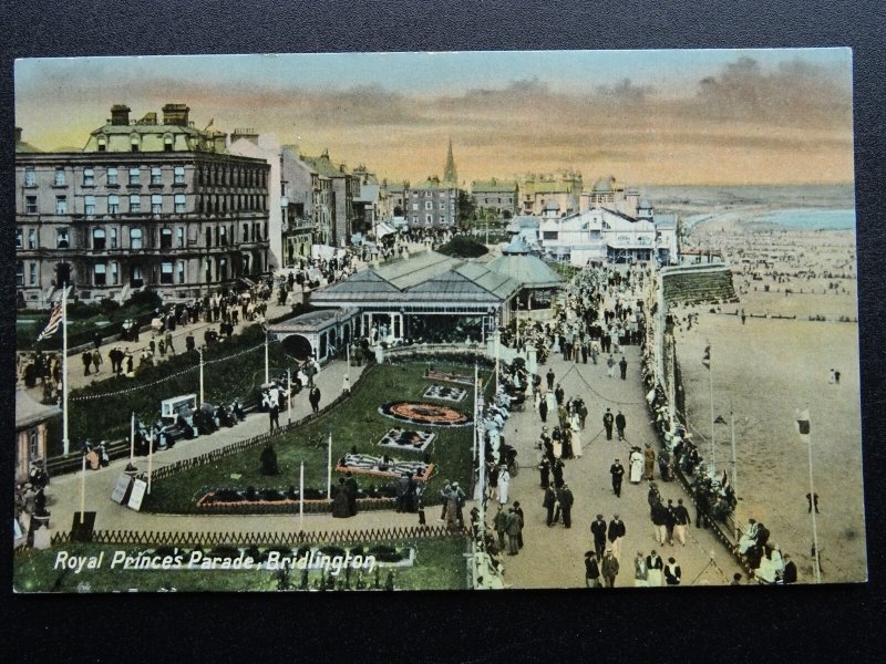 Yorkshire BRIDLINGTON Royal Prince's Parade - Old Postcard by G.W. Wardley