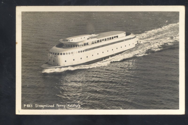 RPPC SEATTLE WASHINGTON STEAMBOAT FERRY KALAHALA VINTAGE REAL PHOTO POSTCARD