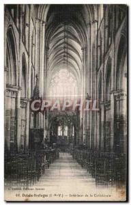 Old Postcard Dol De Bretagne Interior of the Cathedral