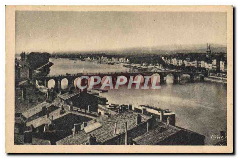 Postcard Old Macon S and L Lamartine Panoramic view of Fatherland