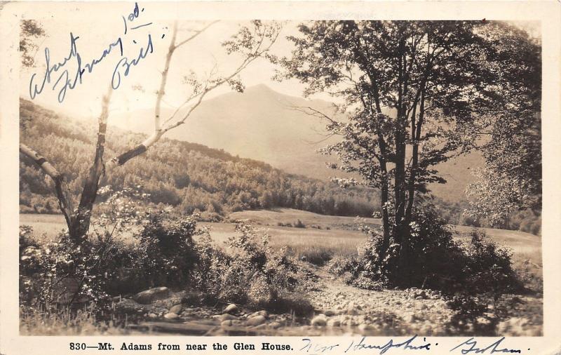 Gorham New Hampshire~Mt Adams from near Glen House~1934 RPPC Postcard