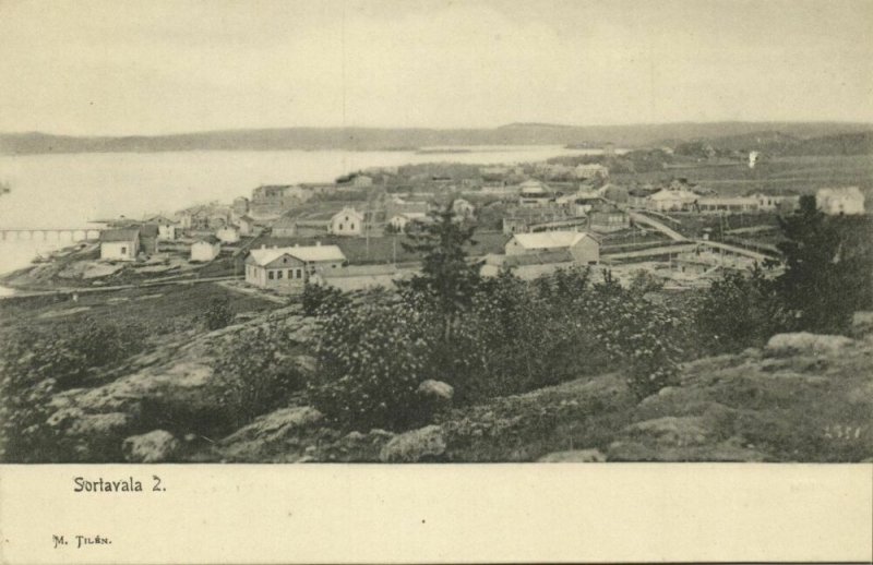 finland russia, SORTAVALA, Karelia, Panorama (1899) Postcard