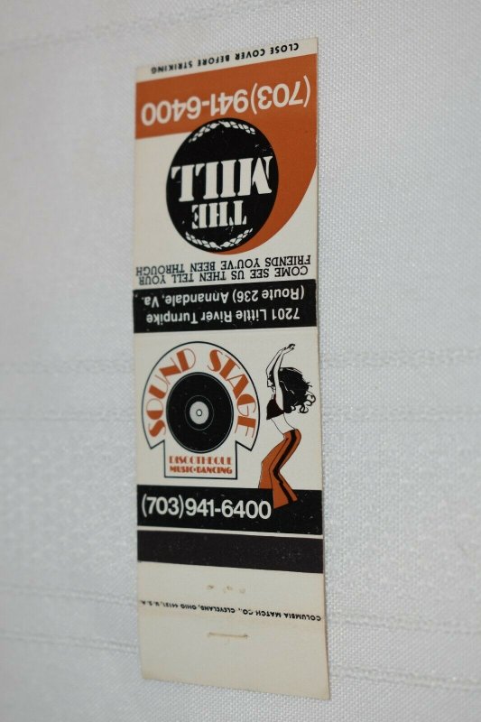 The Mill Sound Stage Annandale VA 20 Strike Matchbook Cover