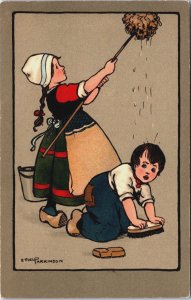 Dutch Boy And Girl Ethel Parkinson Postcard C071