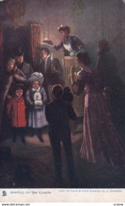 Arrival of the Guests, 1900-10s, After the black & white drawing by A. Fare...