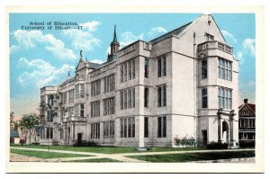 Antique School of Education, University of Illinois, Champaign, IL Postcard