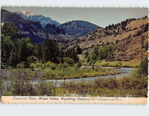 Postcard Shoshone River, Wapiti Valley, Gateway to Yellowstone Park, Wyoming