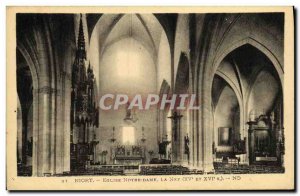 Old Postcard Niort Eglise Notre Dame La Nef