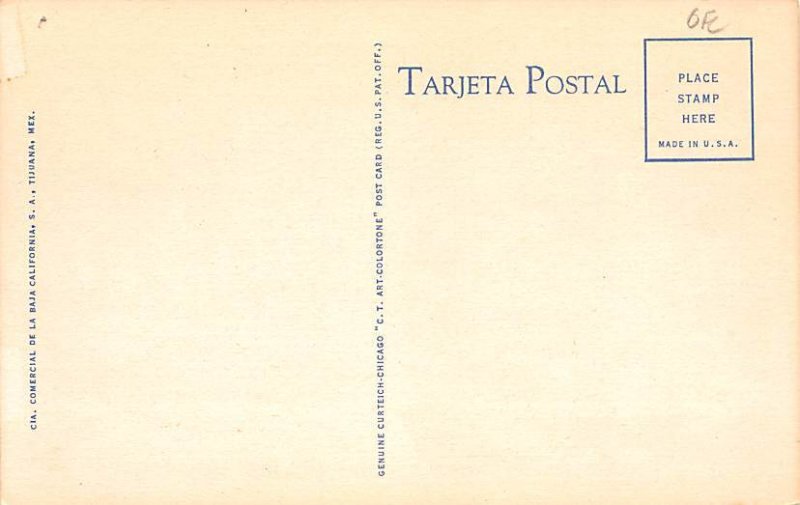 Second Street Looking West Tijuana Mexico Tarjeta Postal Unused 