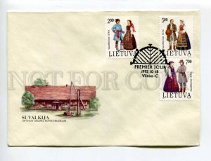 406617 Lithuania 1992 year native types First Day COVER