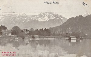 Manor Farm Interlaken Switzerland Old WW1 Postcard