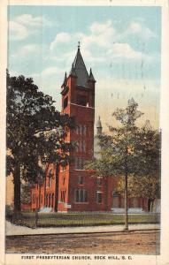 Rock Hill South Carolina First Presbyterian Church Antique Postcard K47592