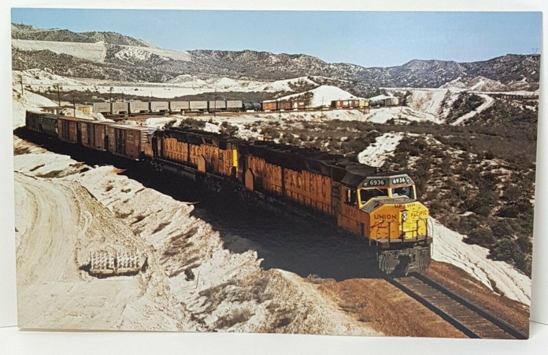 Union Pacific Centennial Railroad Train Oversize Vintage Postcard