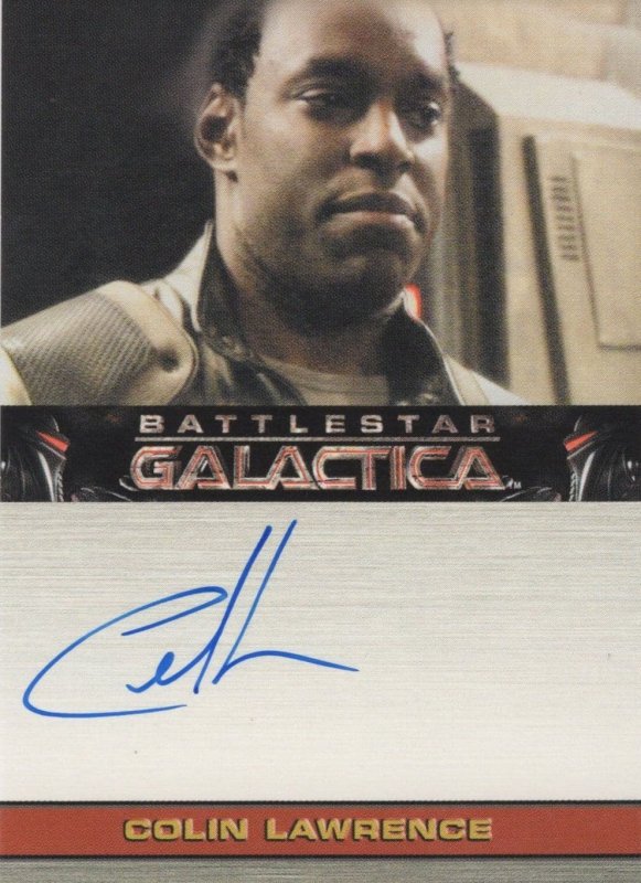 Colin Lawrence Battlestar Galactica Sci-Fi TV Show Hand Signed Photo Card