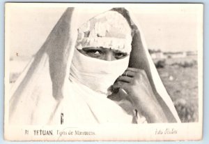 RPPC TETUAN Tipos de Marruecos Woman Portrait MORROCO Postcard