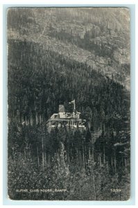 1909 Alpine Club House, Banff Canmore Alberta AB Canada Antique Postcard 