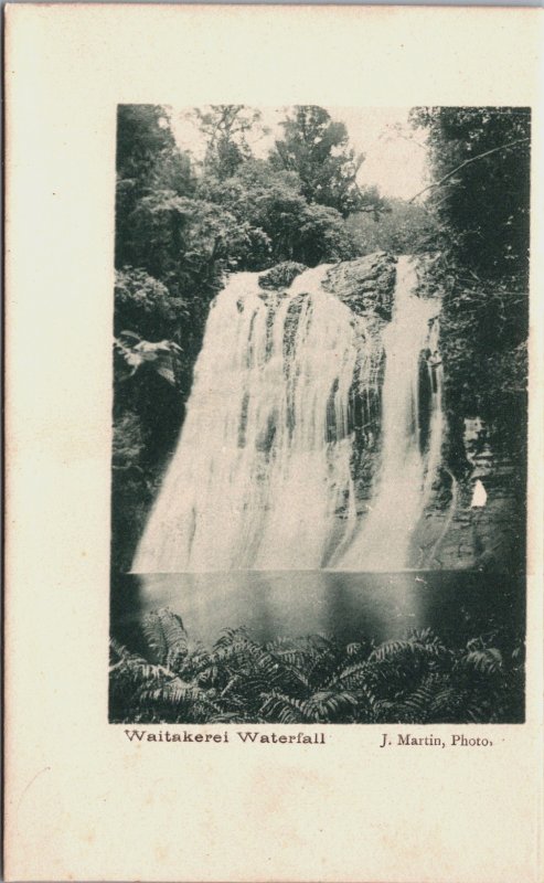 New Zealand Waitakere Waterfall Karekare Vintage Postcard C104