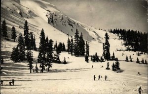 Berthoud Pass Colorado CO Skiing - Idaho Springs Cancel Real Photo Postcard