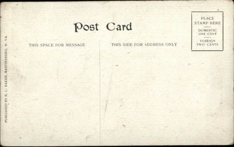 Hedgesville WV Public School Bldg c1910 Postcard