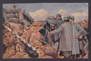 AUSTRIA, Postcard WWI, Germans on the Italian front