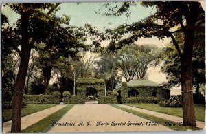 North Burial Ground Main Entrance Providence RI Vintage Postcard R25