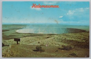 Hawaii~Kilauea Volcano Halemaumau Crater Main Vent~Natl Park~Vintage Postcard