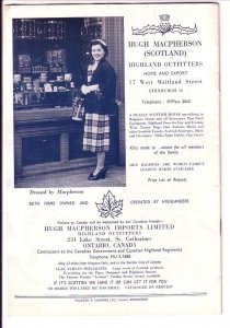 Program The Edinburgh Festival, Tattoo, 1954, Scotland, 12 Pages