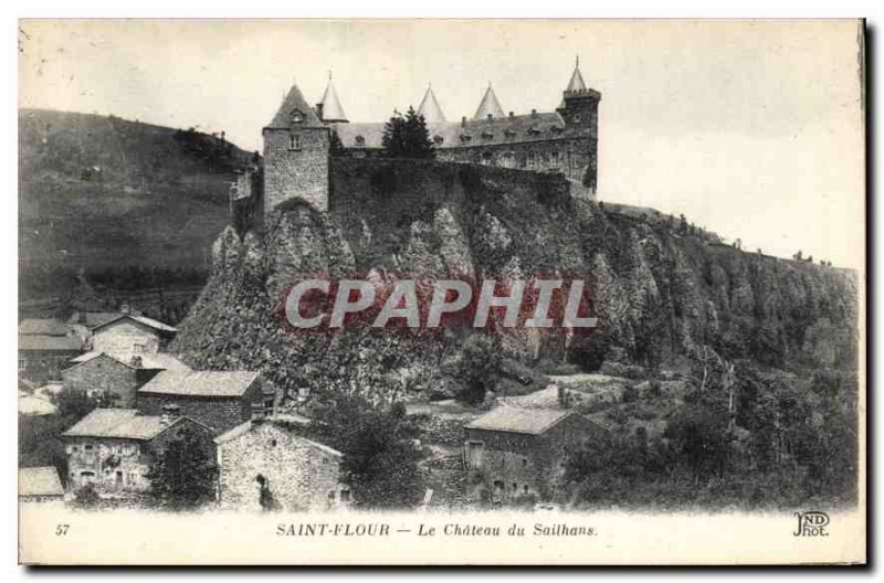 Postcard Old Saint Flour the Chateau du Sailhans