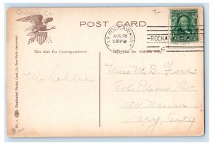 R. R. Railroad Station Far Rockaway Horse And Buggy Long Island NY Postcard