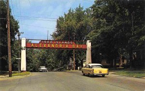 Cars at Entrance to Alexandria Bay Thousand Islands New York postcard