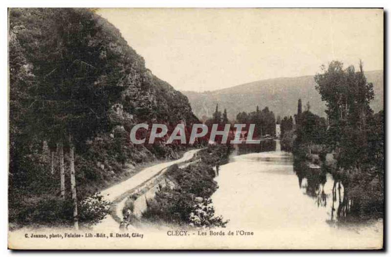 Clecy Old Postcard The Banks of the Orne