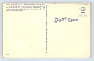 Hummelstown, Harrisburg Pennsylvania Indian Echo Caverns Postcard