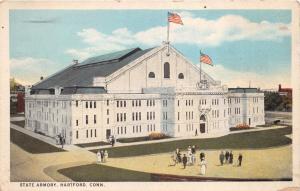 HARTFORD CONNECTICUT~GOVERNOR WILLIAM A O'NEILL STATE ARMORY POSTCARD 1920s