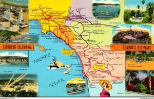 Map Of Southern California's Romantic Highways